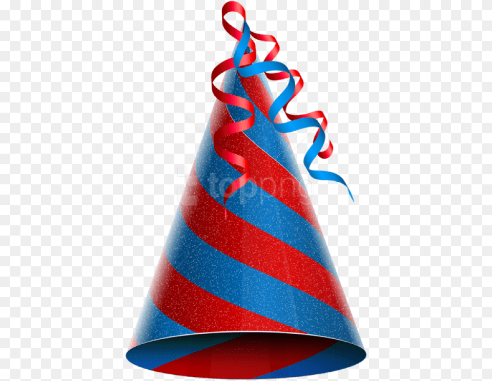 Party Red Blue Happy Birthday Cap, Clothing, Hat, Party Hat Free Png Download