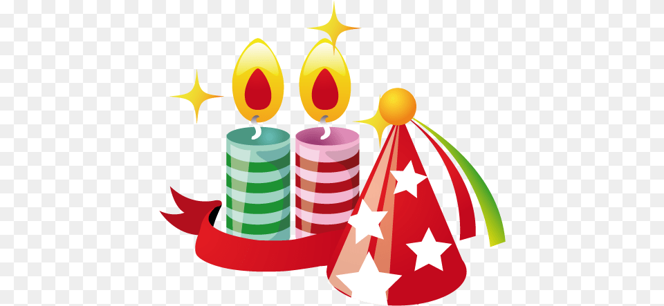 Download Party Transparent Free Transparent Christmas Party Decor Icon, Clothing, Hat, Candle, Dynamite Png Image