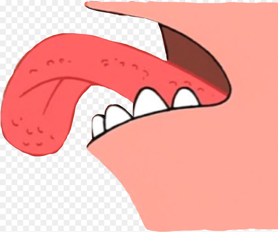 Patrick Star Images Spongebob Licking, Body Part, Mouth, Person, Teeth Free Png Download