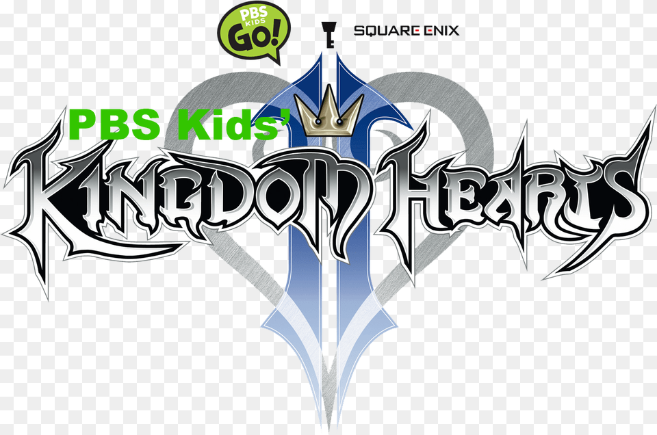 Download Pbs Kids Kingdom Hearts Ii Kingdom Hearts 2 Logo, Weapon, Cross, Symbol Png