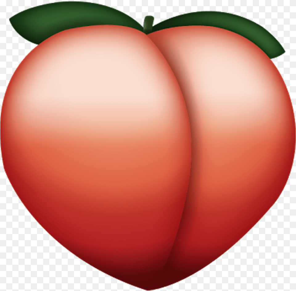 Download Peach Emoji Icon Emoji Island Transparent Background Peach Emoji, Food, Produce, Fruit, Plant Free Png