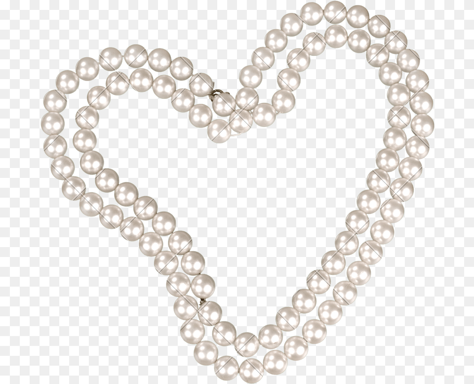 Pearl Necklace In Shape Heart, Accessories, Jewelry Free Png Download