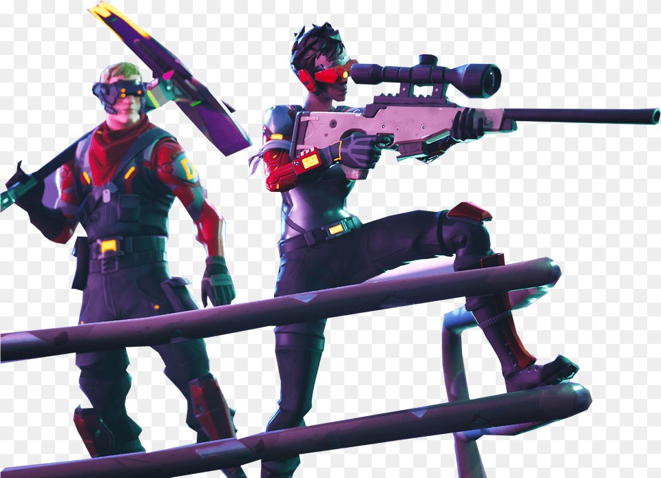 Download People Aiming Fortnite Thumbnail Template Image Fortnite Thumbnail, Adult, Male, Man, Person Free Transparent Png