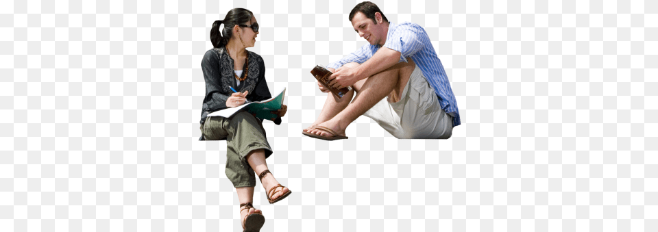 Download People And Clipart Cut Out People Sitting, Sandal, Clothing, Footwear, Adult Free Transparent Png