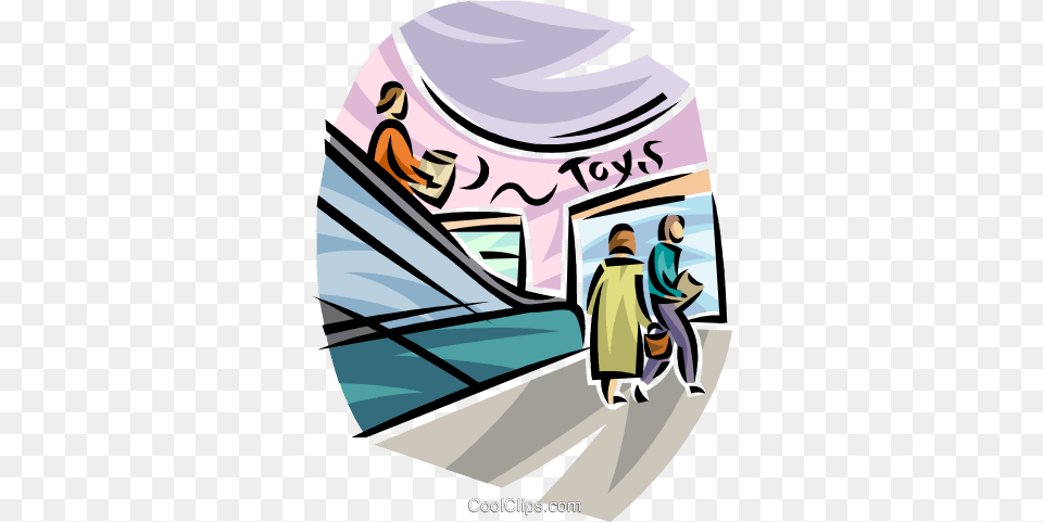 Download People In A Shopping Mall Royalty Free Vector Clip Shopping Mall Cartoon Transparent, Terminal, Photography, Clothing, Coat Png