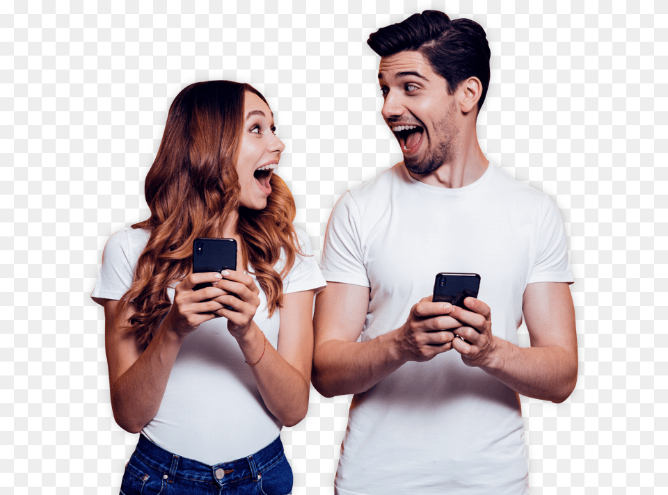 Download People Mobile People With Phone, Adult, Person, Laughing, Head Png Image