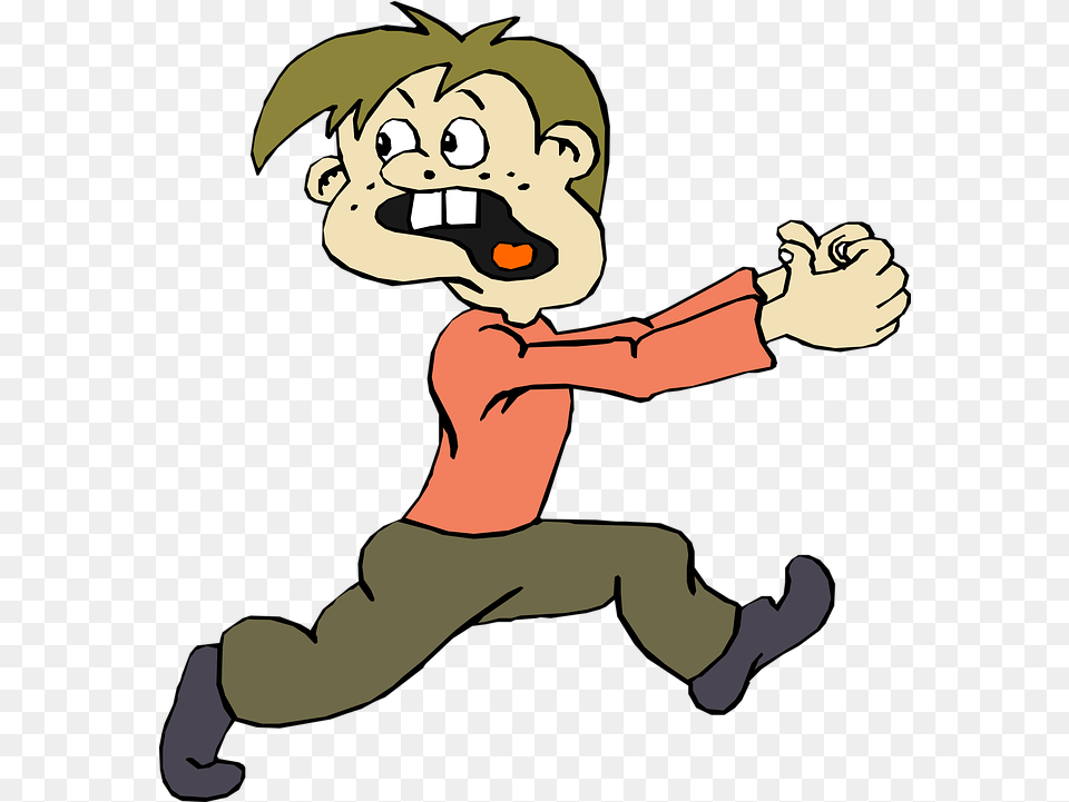 Download People Running Scared People Running Cartoon, Baby, Person, Face, Head Free Transparent Png