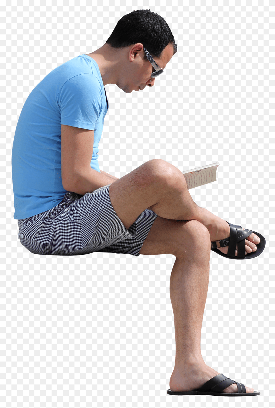 Download People Sitting Reading People Read Book, Clothing, Footwear, Person, Sandal Png