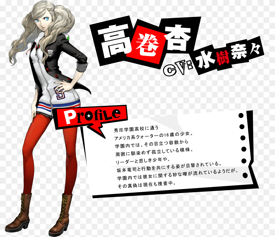 Persona 5 Character Profile Full Size Image Shin Megami Tensei Protagonists Personas, Advertisement, Book, Publication, Comics Free Png Download