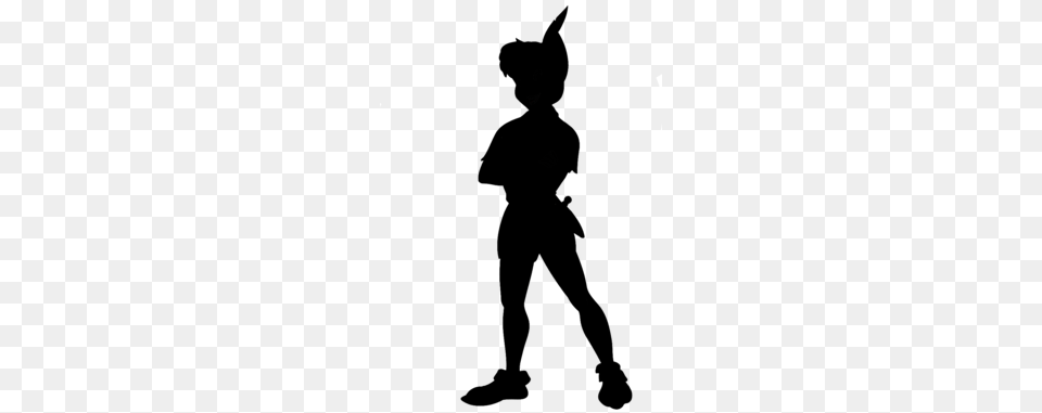 Download Peter Pan Shadow Clipart Peter Pan Peter And Wendy, Silhouette, Boy, Child, Male Png Image