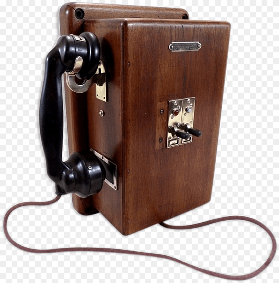 Phone Old Telephone Standard Wooden Brass And Metal Plywood, Electronics, Dial Telephone Free Png Download