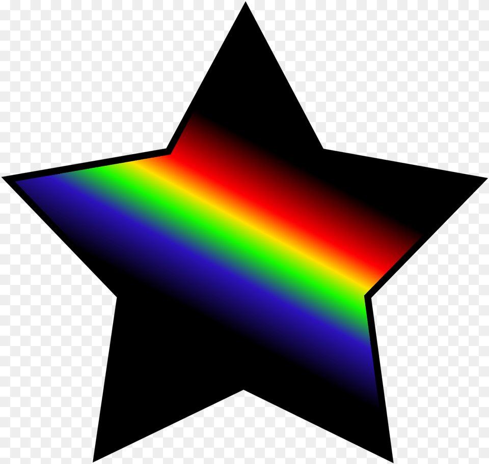 Download Photo Of Starrainbow Colorblack Background Rainbow Star, Light, Lighting, Nature, Outdoors Png Image