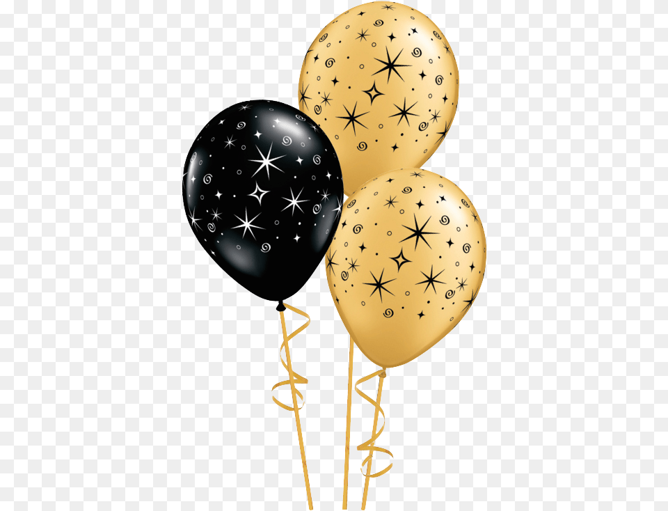 Download Picture Black And Gold Balloons Transparent Gold Birthday Balloons, Balloon Png