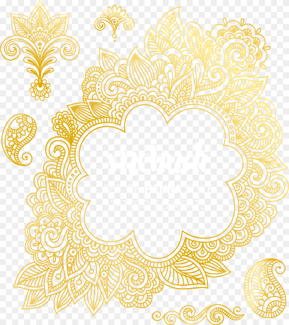 Download Picture Gold Text Frame Material Yellow Vector Decorative, Art, Graphics, Pattern, Floral Design Free Transparent Png