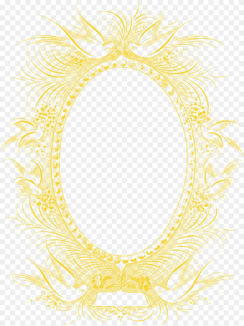 Download Picture Pattern Frame Yellow Orange Feather Clipart Eiffel Tower, Oval Png