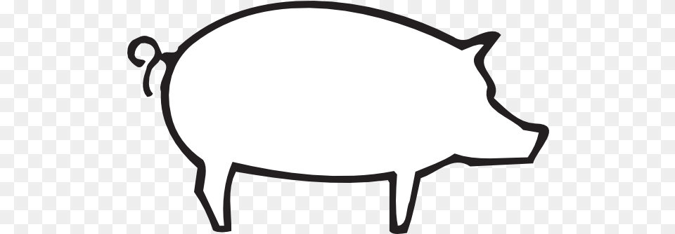 Download Pig Silhouette White Circle, Animal, Boar, Hog, Mammal Free Png