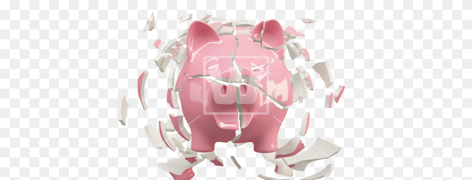 Piggy Bank Crash Broken Piggy Bank Transparent Background Free Png Download