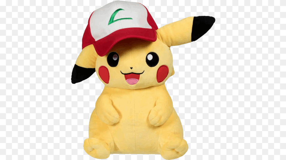 Pikachu Wearing Trainer Hat 16 Pokemon Centre Pikachu With Hat Plush, Toy Free Png Download