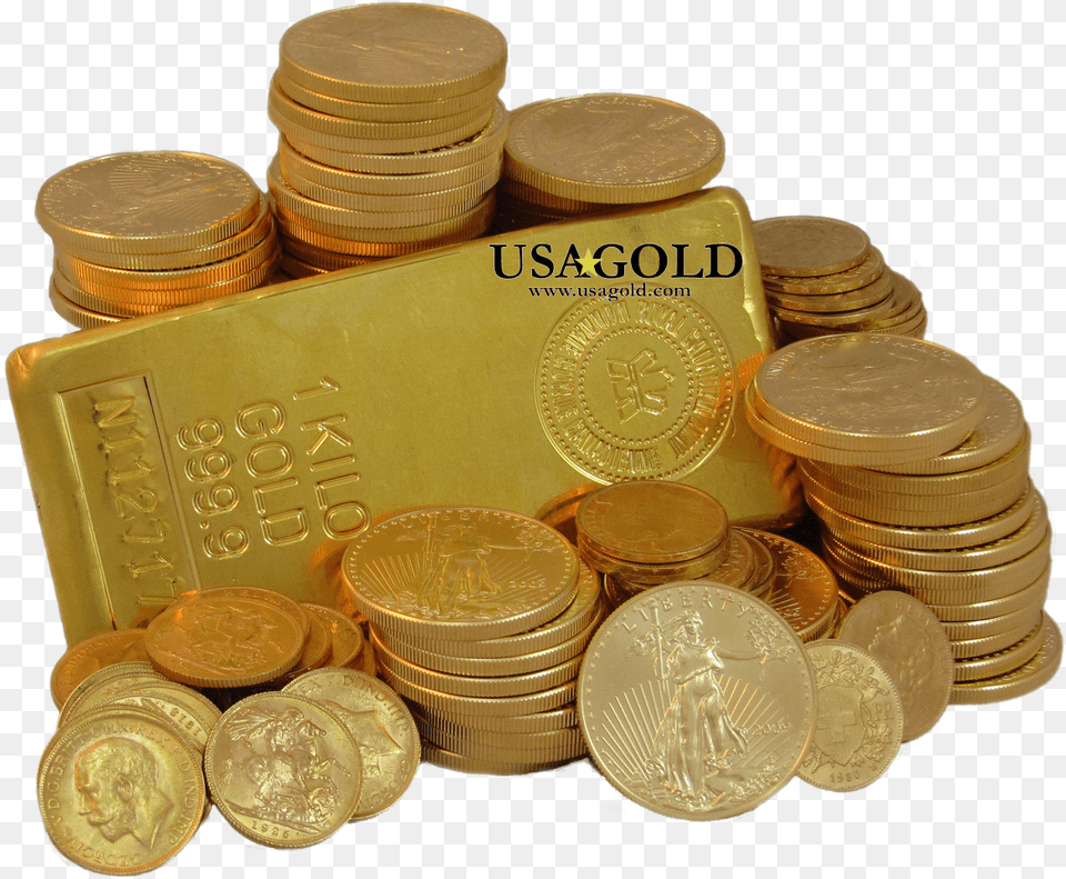 Download Pile Of Cash Background Coins Piles Of Gold Coins, Treasure, Coin, Money Free Transparent Png