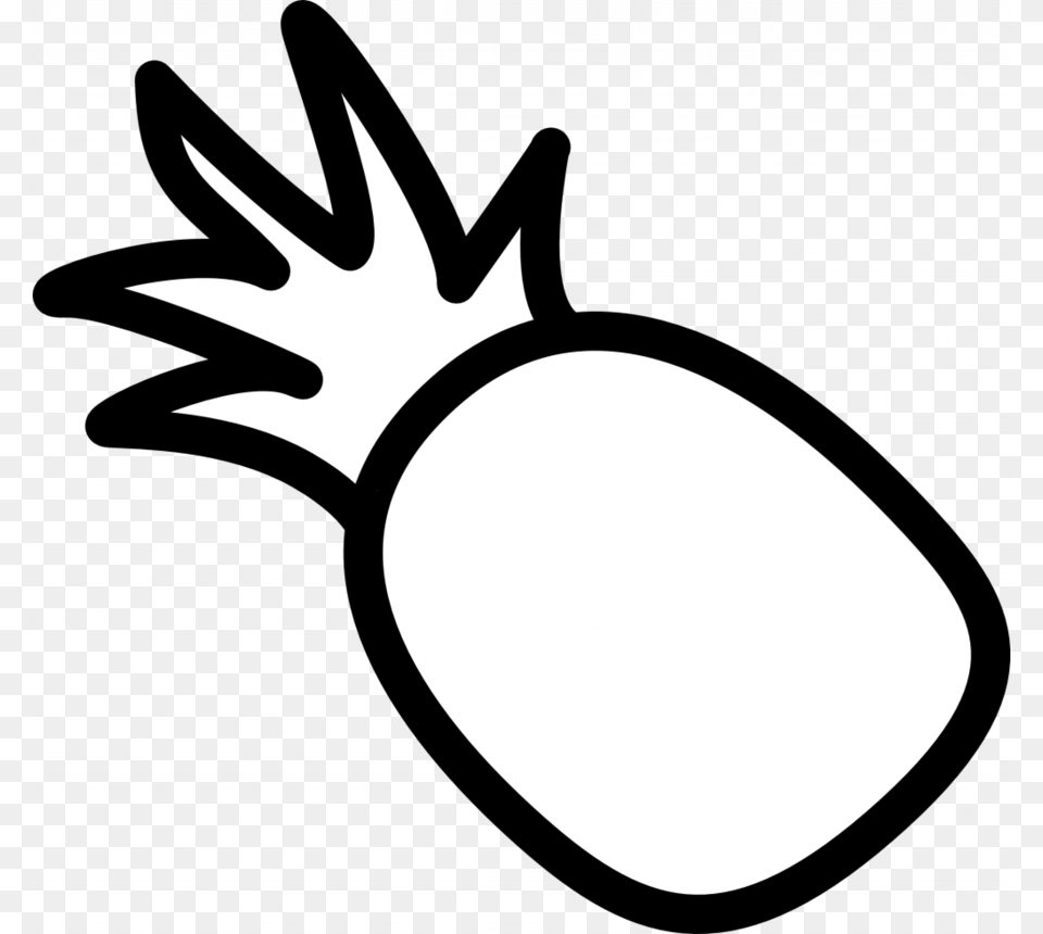 Download Pineapple Black And White Clipart Pineapple Black, Stencil, Food, Produce Free Png