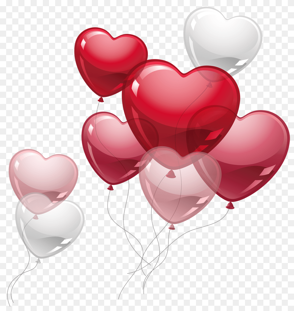 Pink Birthday Balloons Clip Art Heart Balloons Valentines Day Balloons Transparent, Balloon, Dynamite, Weapon Free Png Download