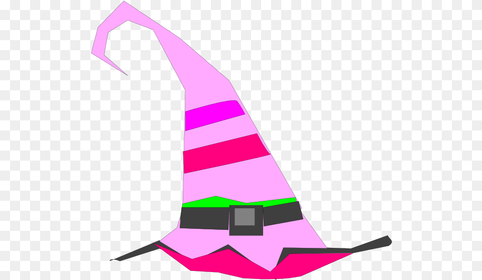 Download Pink Birthday Hat Clipart Green Witch Hat, Clothing, Accessories, Formal Wear, Tie Png Image