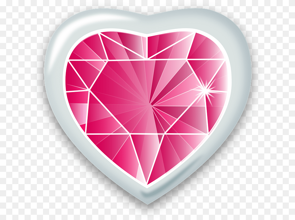 Pink Diamond Heart Transparent Diamond Heart Drawing, Accessories, Gemstone, Jewelry, Machine Free Png Download