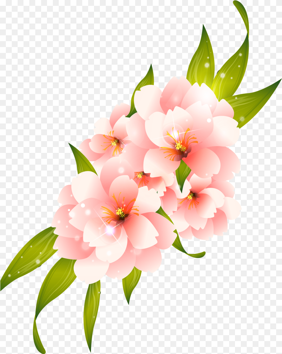 Download Pink Flower Vector Psd Flower Vector, Plant, Flower Arrangement, Flower Bouquet, Petal Free Transparent Png