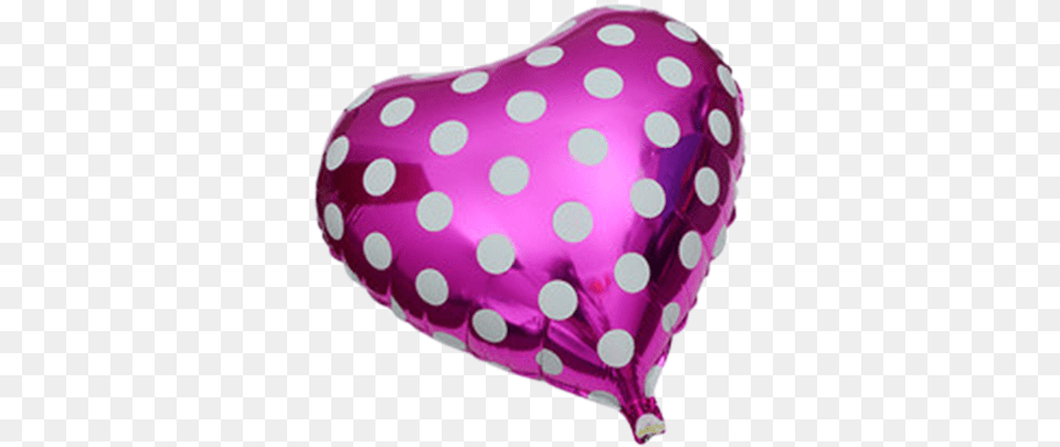 Download Pink Heart Polka Dot Polka Dot Hd Download Balloon Heart Polka Dot, Pattern, Clothing, Hat, Polka Dot Png