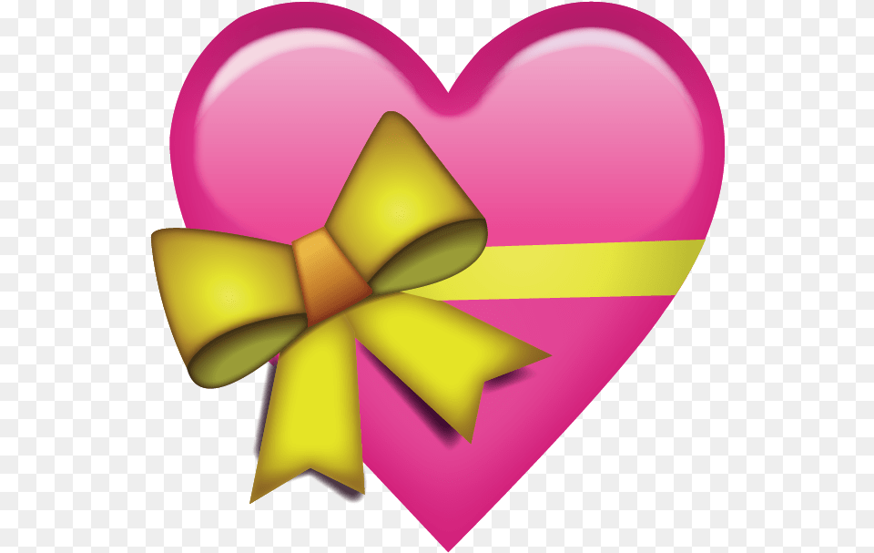 Download Pink Heart With Ribbon Emoji Ribbon Heart Emoji, Balloon Png Image