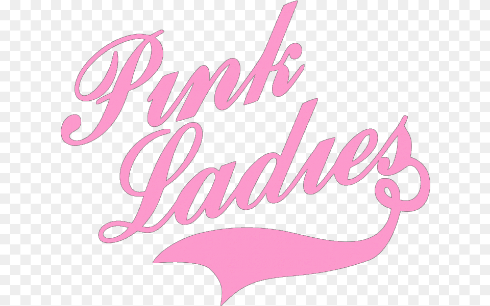 Pink Ladies Grease Logo Pink Ladies, Text, Calligraphy, Handwriting Free Png Download