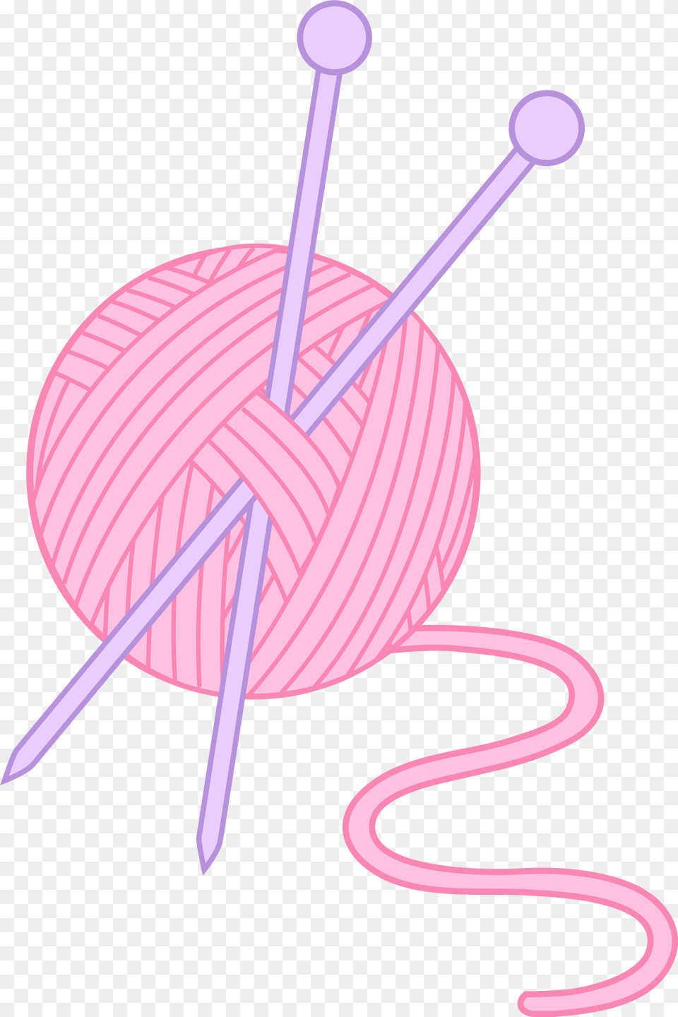 Download Pink Line Needle Knitting Yarn Hd Free Hq Knitting Needle Clipart, Food, Sweets Png Image