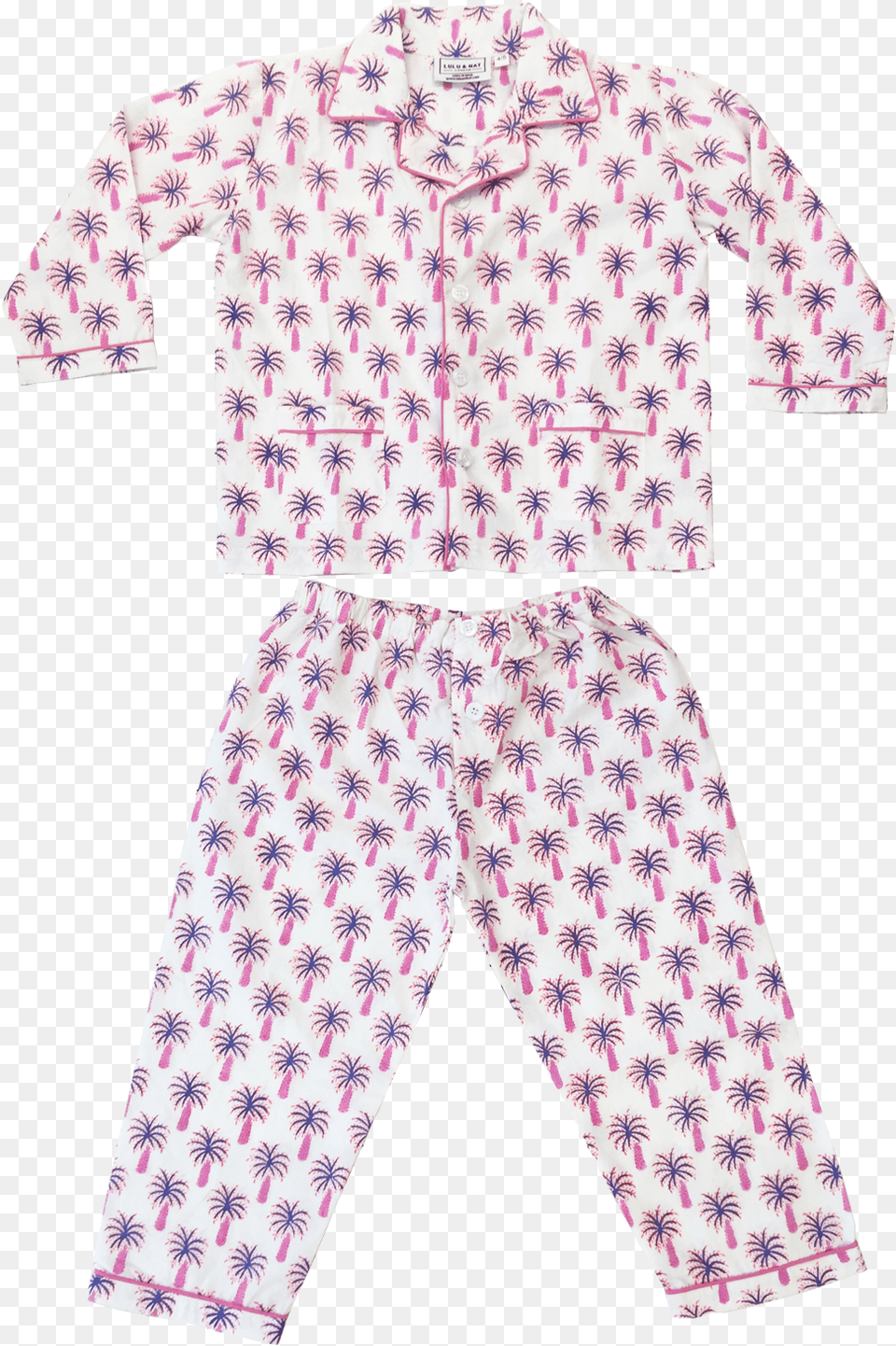 Download Pink Palm Tree Kids Pyjamas Pajamas Transparent, Clothing, Skirt, Shirt, Person Free Png