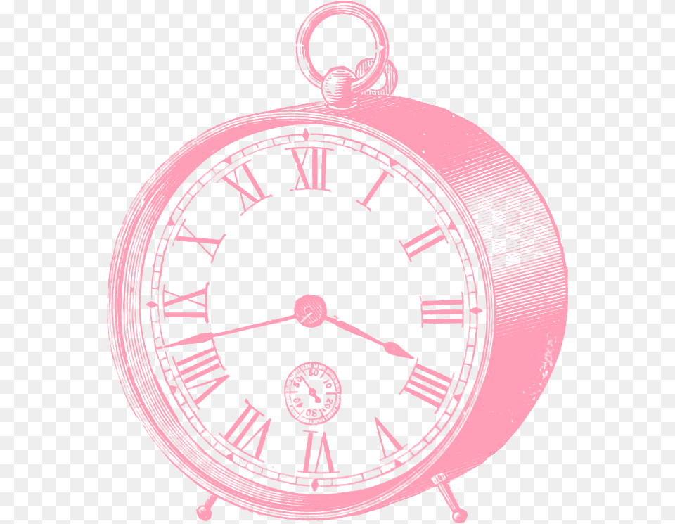 Download Pink Vintage Clock Clip Art Vintage Clock Clipart Transparent, Alarm Clock, Analog Clock Png Image