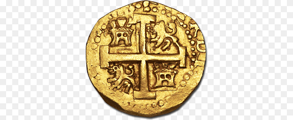 Pirate Gold Coin Boca Ratonu0027s Egyptian Gold Peru Coin 8 Escudos, Treasure, Cross, Symbol Free Png Download