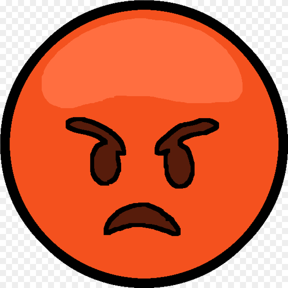 Pixilart Angry Emoji By Stormtheeye Portable Clip Art, Sky, Outdoors, Nature, Food Free Png Download