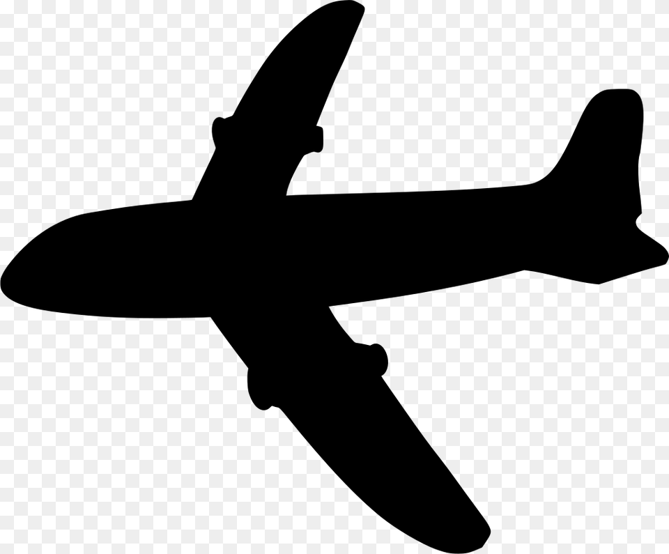 Download Plane Drawn, Gray Png