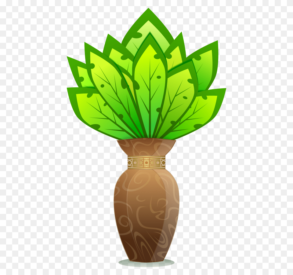 Download Plant And Vase Planter Clipart, Green, Jar, Leaf, Potted Plant Png Image