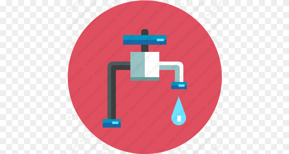 Download Plumbing Vector Icon Circle, Tap, Sink, Sink Faucet, Disk Free Png