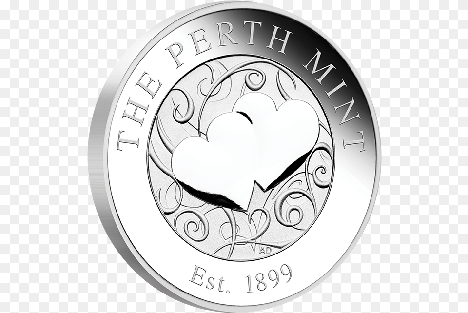Download Pmheart Silver Hearts Personalized Medallion Mother Day Heart Flower Bear, Coin, Money, Baby, Person Png