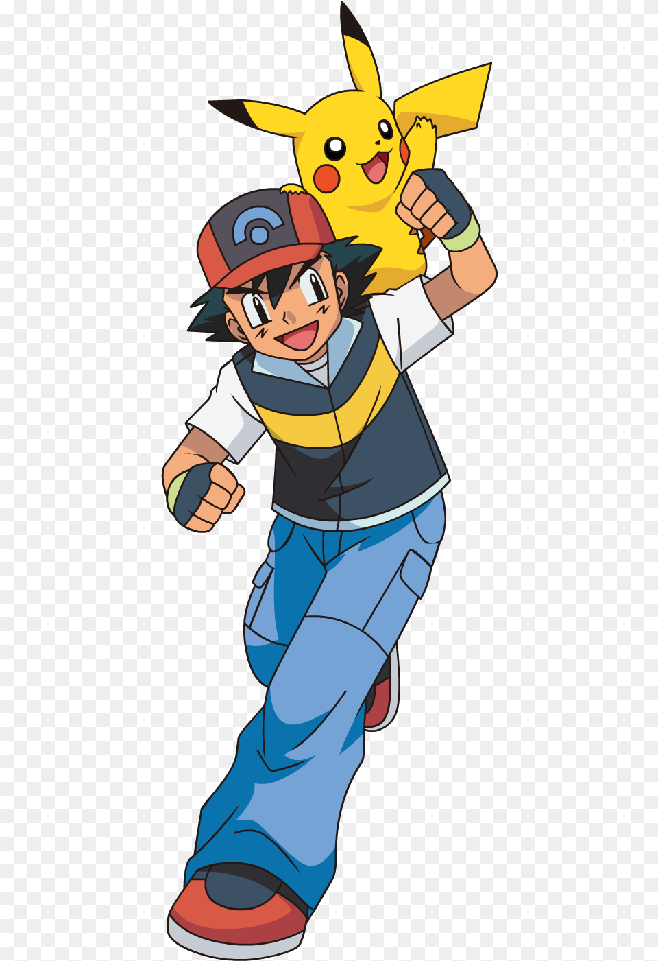 Download Pokemon Ash For Kids Sinnoh Ash With Pikachu, Baby, Person, Book, Comics Png