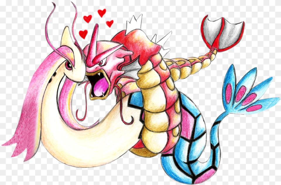 Download Pokemon Gyarados And Milotic Cool Gyarados And Milotic Png Image