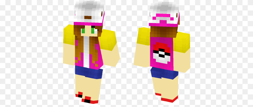 Download Pokemon Trainer Minecraft Skin For Illustration, Person, Head Free Transparent Png