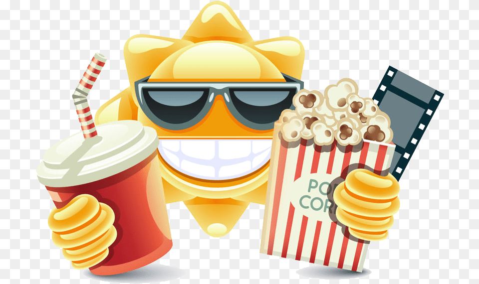 Download Popcorn Sun Coca Cola Cinema Download Hd Summer Contest Social Media, Cream, Dessert, Food, Ice Cream Free Png
