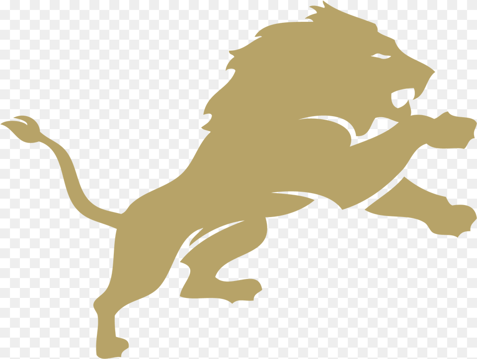 Download Pope John Lions Play Delbarton Green Wave Nfl Detroit Lions Logo, Animal, Lion, Mammal, Wildlife Free Png