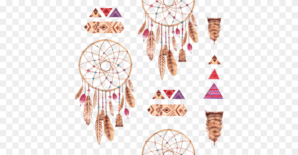Poster Boho Boho Watercolor Dream Catcher, Accessories, Earring, Jewelry, Art Free Png Download