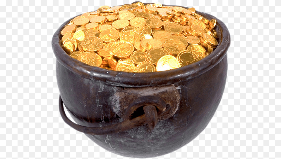 Download Pot Of Gold Pot Of Gold Image Pot Of Gold, Bronze, Treasure, Birthday Cake, Cake Free Transparent Png