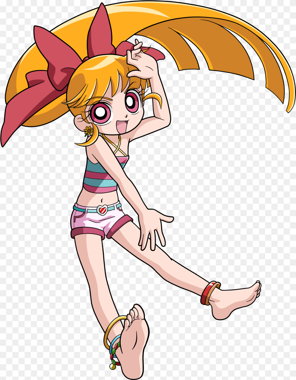 Download Powerpuff Girls Z Blossom Pj Pose Powerpuff Girls Powerpuff Girl Blossom Anime Girl, Book, Publication, Comics, Adult Png Image