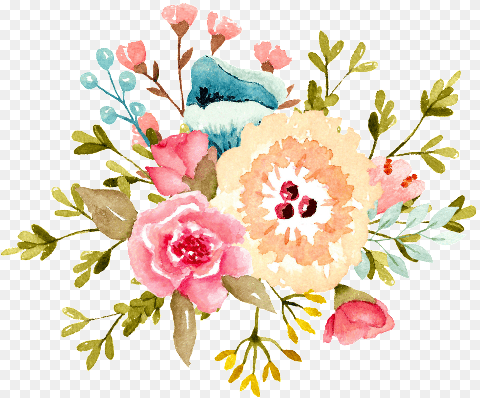Download Pretty Flower Cartoon Transparent Flower Cartoon Portable Network Graphics, Art, Floral Design, Pattern, Plant Png Image