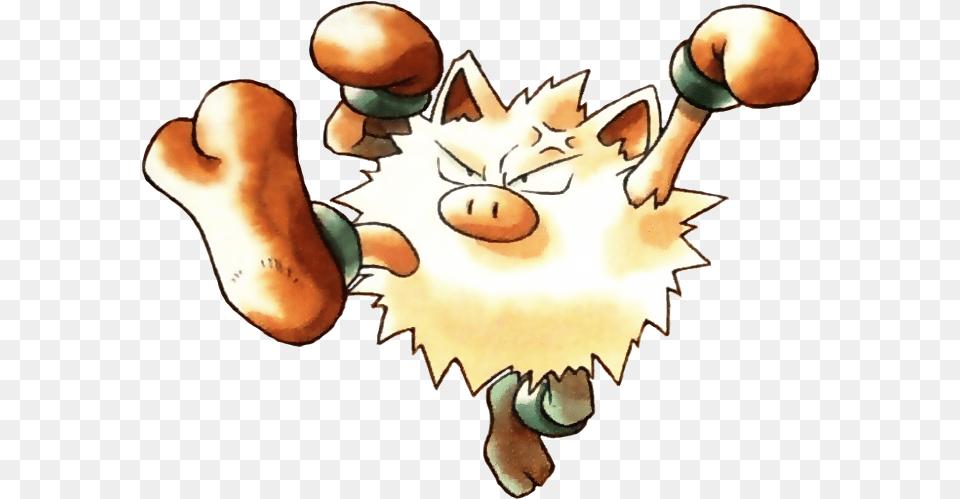 Download Primeape Pokemon Red And Blue Pokemon Primeape Original Art, Adult, Female, Person, Woman Png Image